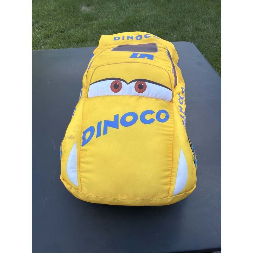 Disney Pixar CARS Dinoco 51 Yellow Cruz Ramirez 14" Reversible Plush Flipazoo - Picture 7 of 16
